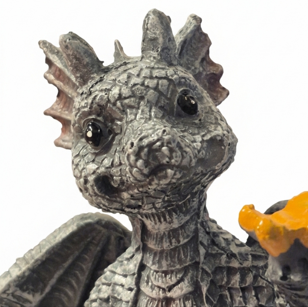 NEW Dragon Figurine with Book &  Butterfly Shelf Decor - Picture 3 of 6